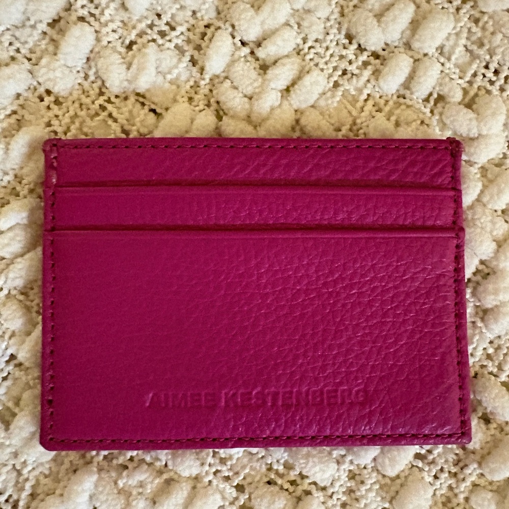 Aimee Kestenberg pink leather card wallet. Genuine leather. Brand new with tags